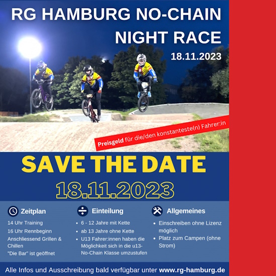 BMX No-Chain Night Race 2023 Flyer