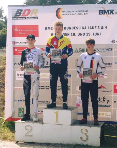 RG Hamburg auf dem Podest beim BMX Bundesliga in Bispingen