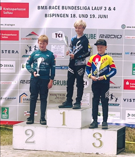 Kilian Schlapper auf Platz 2 und Ben Rieckenberg auf Platz 3