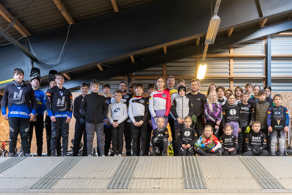 BMX-Training in der Indoor-Halle Feldborg im Januar 2026